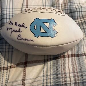 White Football with Blue Logo